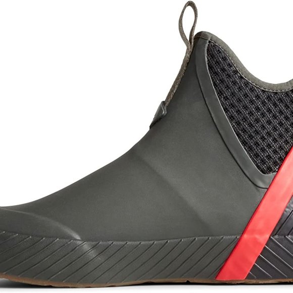 NWT Sperry Sport Cutwater Deck Boots 9 Black Green Red - Picture 5 of 6